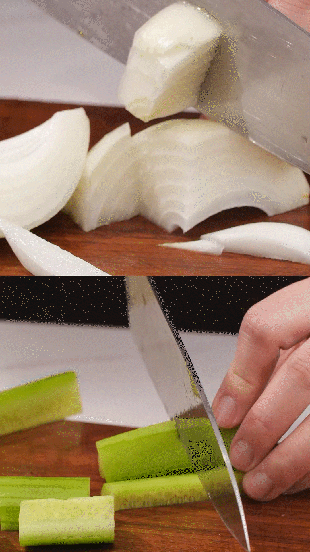 番茄、黃瓜、洋蔥切丁，用適量鹽殺水